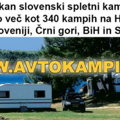 avtokampi.si kampi Slovenija Hrvaška Črna gora Bosna Srbija