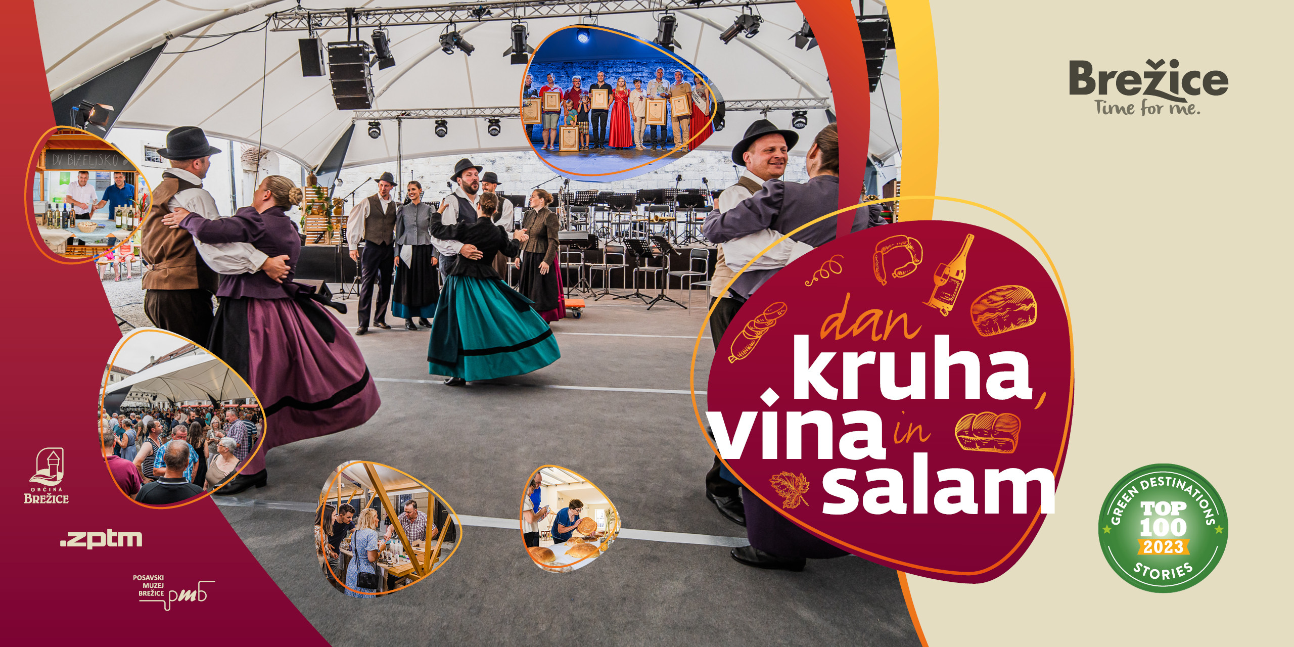 Brežice, prireditev Dan kruha vina in salam 2025 - Avtokampi.si