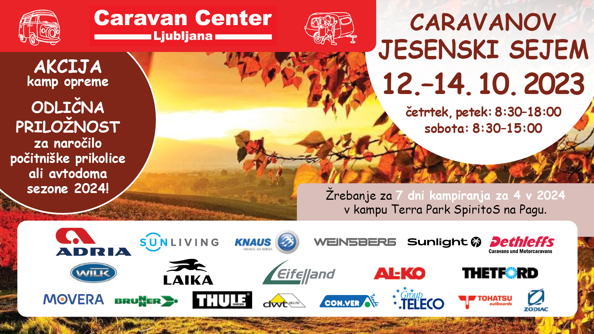 Caravan Center Ljubljana - jesenski hišni sejem 2023 - Avtokampi.si