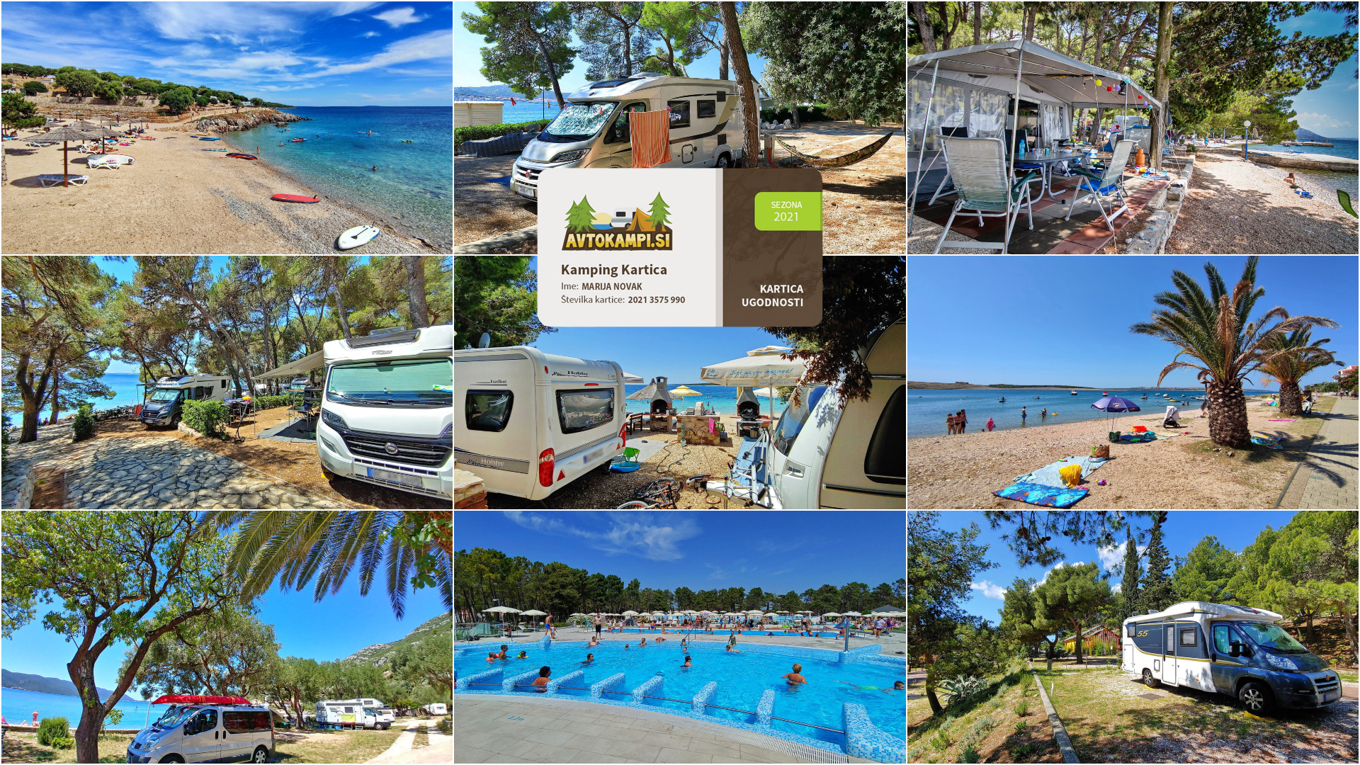 Dalmacija - jesensko kampiranje z Avtokampi kamping kartico