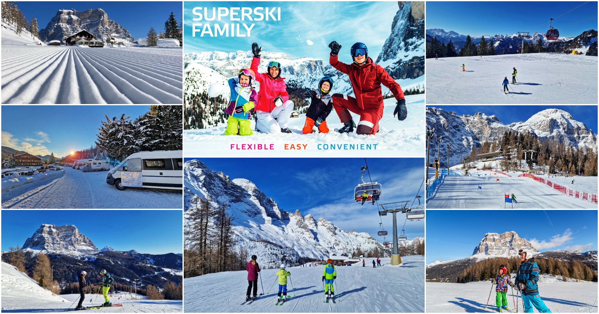 Kako do cenovno ugodne smučarske vozovnice Dolomiti Superski Family za