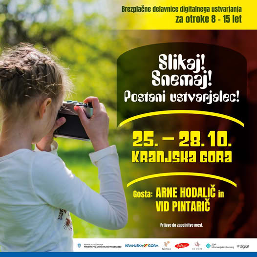 Kranjska Gora - Arne Hodalič brezplačne foto delavnice za otroke Slikaj! Snemaj! Postani ustvarjalec! - Avtokampi