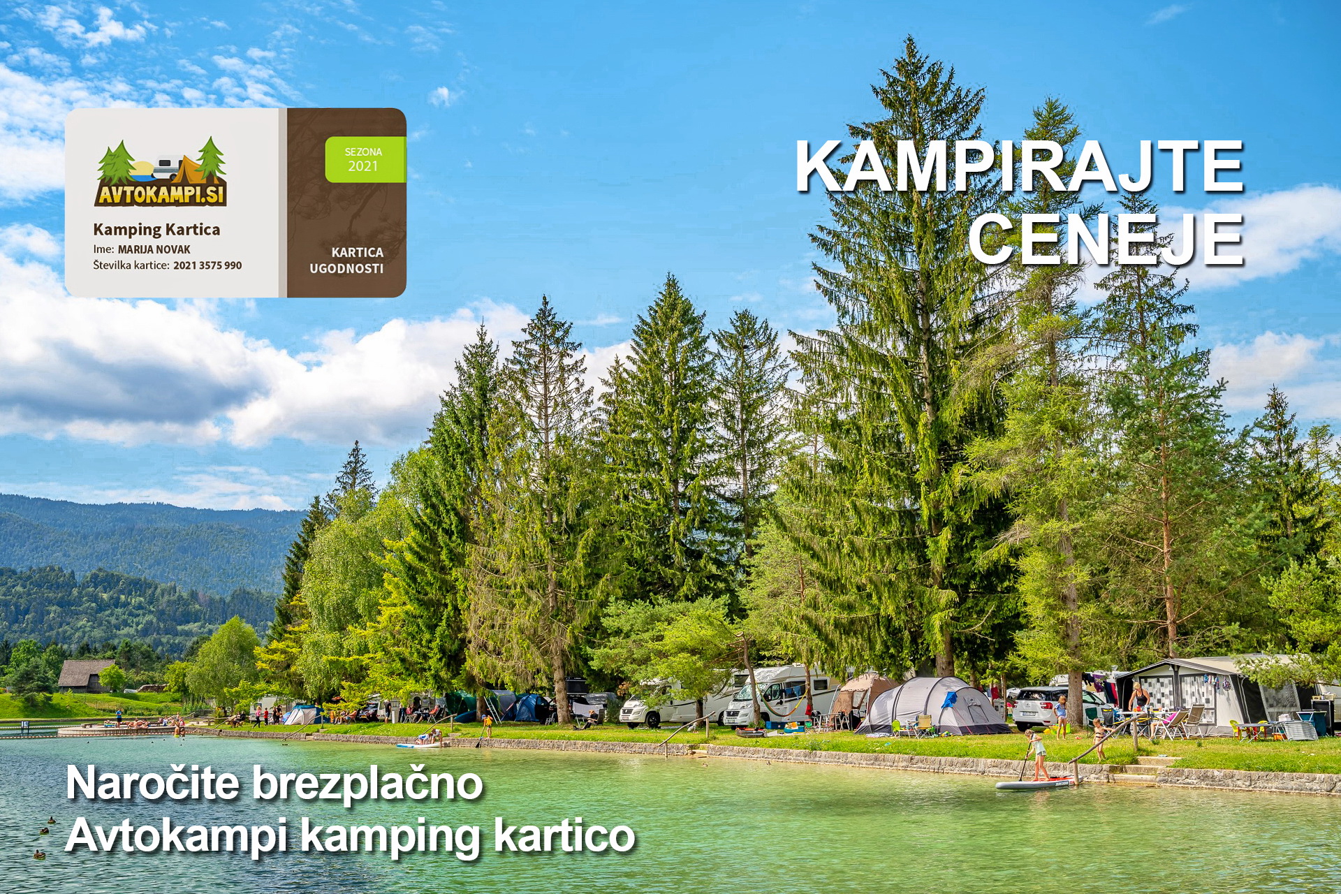 Kamp Šobec- akcija na Avtokampi kamping kartico