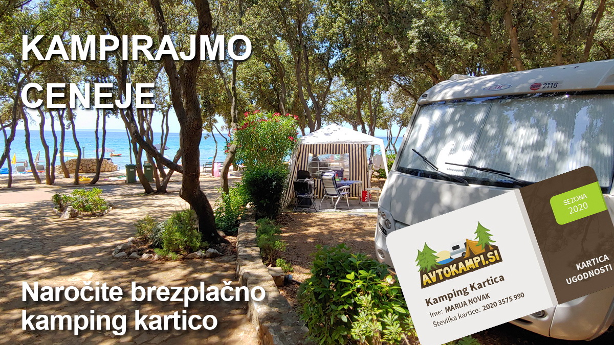 S kamping kartico na kampiranje v kamp Straško