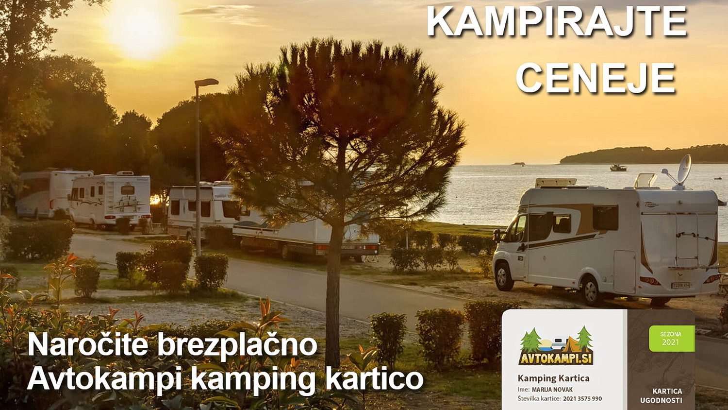 kamping kartica Avtokampi omogoča cenejše kampiranje