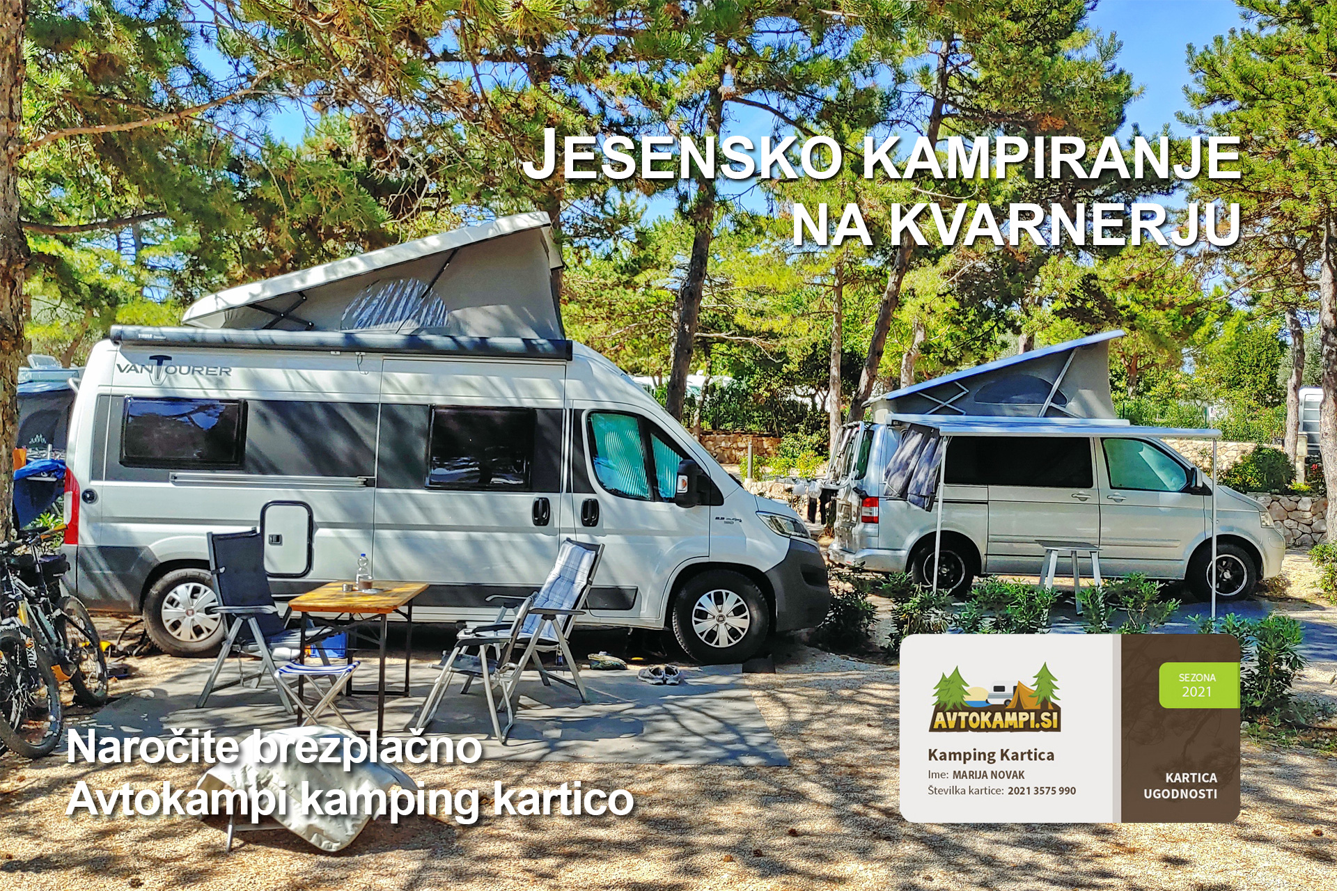 Jesensko kampiranje na Kvarnerju