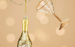 božični okrasek šampanjec