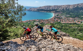 Camping and cycling on island Krk, Croatia
