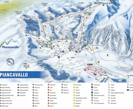 zemljevid smučišče Piancavallo