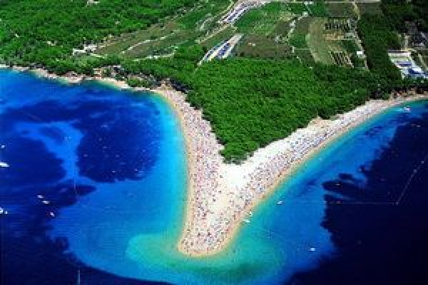 Beach Zlatni rat in Bol on island Brac is one of the best European beaches