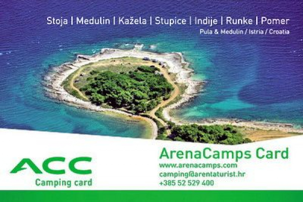 Kartica ArenaCampsCard vam prinaša številne popuste v kampih v Puli & Medulinu