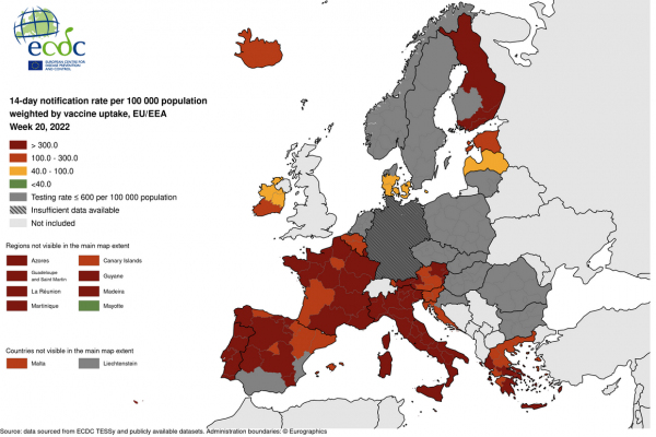 covid zemljevid 26. maj EU