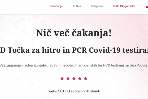 NYD hitri in PCR covid testi v Ljubljani, Celju, Mariboru in Kopru